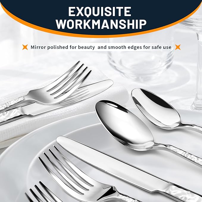 NICE KITCHEN 60 Piece Silverware Set - Image 4