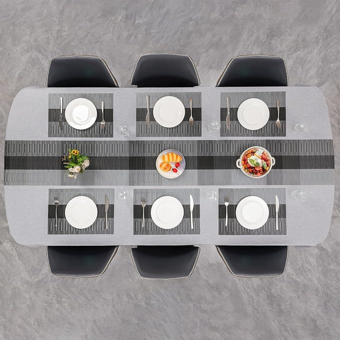 Table Runner 88 Inches Long, Vinyl Woven Farmhouse Table Runners | Washable - Image 8
