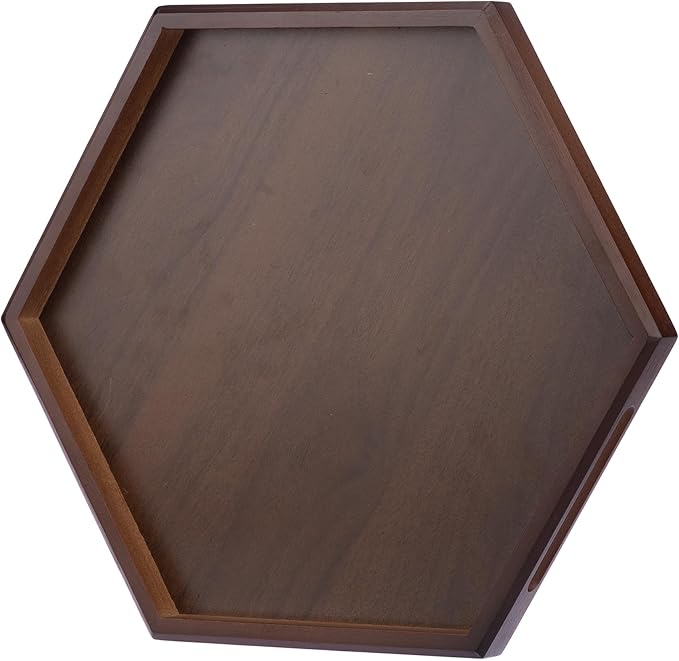 Hexagon Serving Trays & Platters, 11.8" Charcuterie Platter, Cafeteria Trays by JIMMYLUCKY