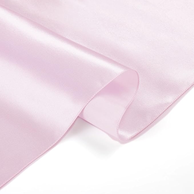 Light Pink Satin Table Runner, 12x108 Inches, 2 Pack | Premium Satin, Smooth - Image 6