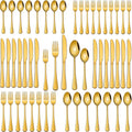 DEHOV 30 PCs Gold Flatware Sets Service by DEHOVKitchen