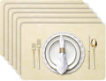 Aofmee Faux Leather Placemats Set of 6 by Aofmee