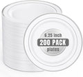 bUCLA 200PCS Silver Plastic Plates by BUCLA