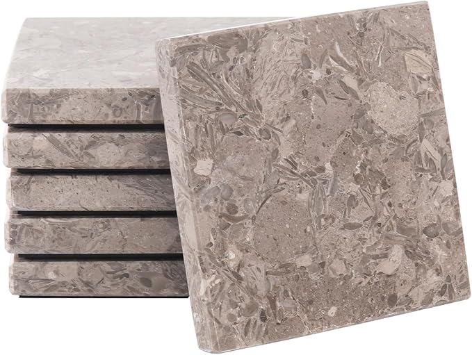 Radicaln Square Marble Coasters Set of 6 by RADICALn