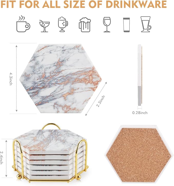 Marble Coasters, Coffee Bar Decor - Image 4