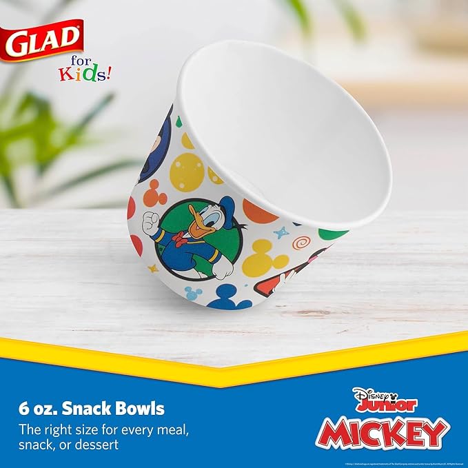 Glad Disney Mickey and Friends Disposable Snack Bowls, 6 Oz, 32 Ct, 2-Pk | - Image 2