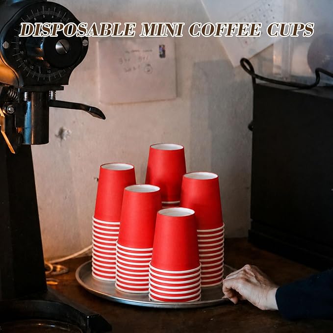 200 Pcs Mini Coffee Cups Brown Culture Cup 2oz Disposable Bathroom Cups Paper - Image 4