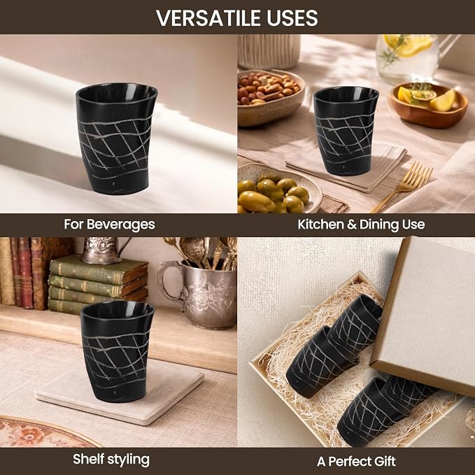 Handicrafts Home Viking Horn Shot Glasses Set of 8, Handmade Natural Ox Horn - Image 4