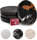 Gusto Nostro Black Marble Coasters Set of 4 by GustoNostro