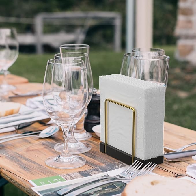 Napkin Holder for Table, Bamboo Iron Wood Holders | Dining Table Farmhouse - Image 4