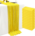 12Pack Yellow Cheesecloth Table Runner 20 x 120 inch Gauze Table Runner | Boho by Seveups