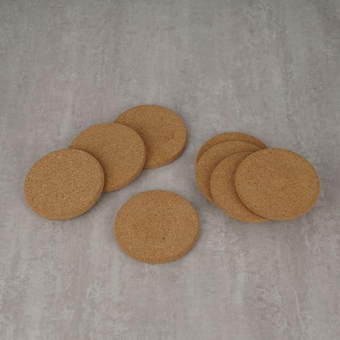 8 Pcs Drink Coasters with Holder, Thicker Cork Coasters - Image 8