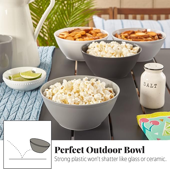 US Acrylic Unbreakable 28 oz. Plastic Stackable Cereal Bowls - Image 5