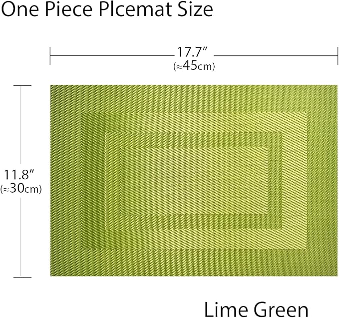 PIGCHCY Placemats Set of 12 Washable Durable Place Mats Vinyl Heat Resistant - Image 2