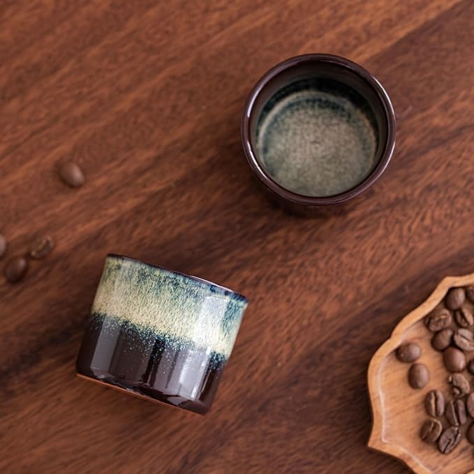 Espresso Cups Set of 2, Ceramic Espresso Cups, Expresso Shots Cups, 2.5oz Tea - Image 5