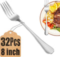 32 Piece Dinner Forks Set, Food-Grade Stainless Steel Silverware Forks by MUTNITT