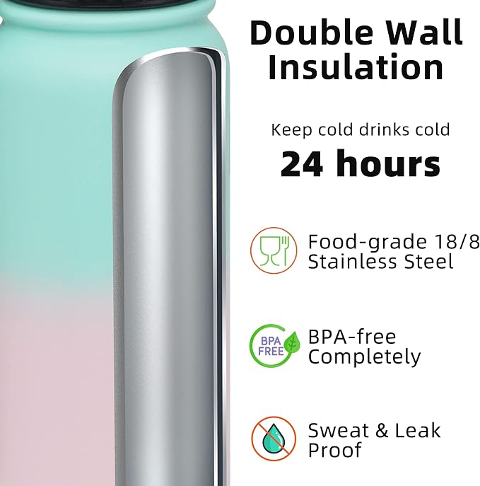 Fanhaw 20 oz Insulated Stainless Steel Water Bottle - Image 3