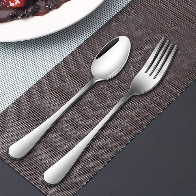 Set of 12, Stainless Steel Dinner Forks and Spoons, findTop Heavy-duty Forks - Image 2
