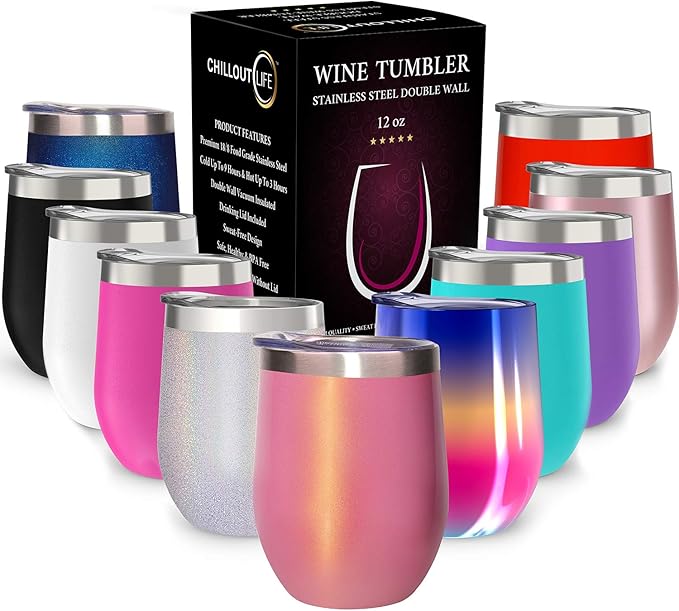 CHILLOUT LIFE 12 oz Stainless Steel Tumbler by CHILLOUTLIFE