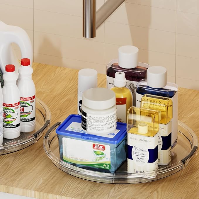 LAMU 4 Pack Lazy Susan Organizer Turntable - Image 7