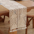 meioro Crochet Lace Table Runner, 12x36 Inch Boho Cotton Table Runners by meioro