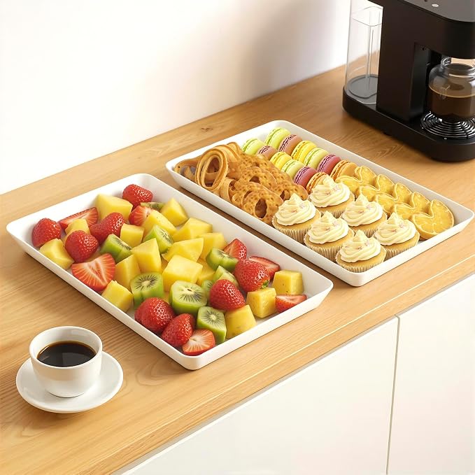WOWBOX 2 pcs Serving Tray for Entertaining, Serving Platters for Fruit - Image 7