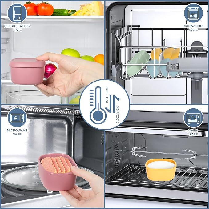 4 pcs 10 oz Silicone Snack Containers - Image 5