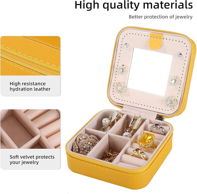 KElofoN Travel jewelry case Travel jewelry box Travel Jewelry Organizer Small - Image 4