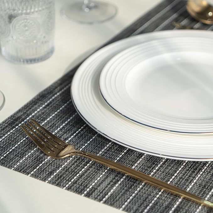 Placemats Set of 4 Vinyl/Plastic Woven Place Mats - Image 7