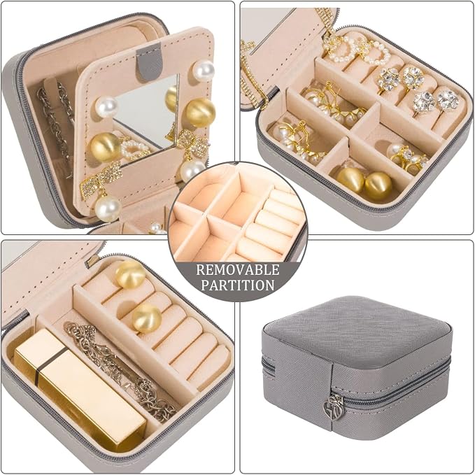 KElofoN Travel jewelry case Travel jewelry box Travel Jewelry Organizer Small - Image 5