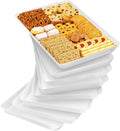 SpaceTrove 8-Pack Serving Tray Set, Reusable Plastic Serving Platter by Unknown