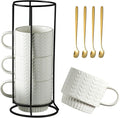 Miamolo Stackable Coffee Mugs Set of 4 by Miamolo