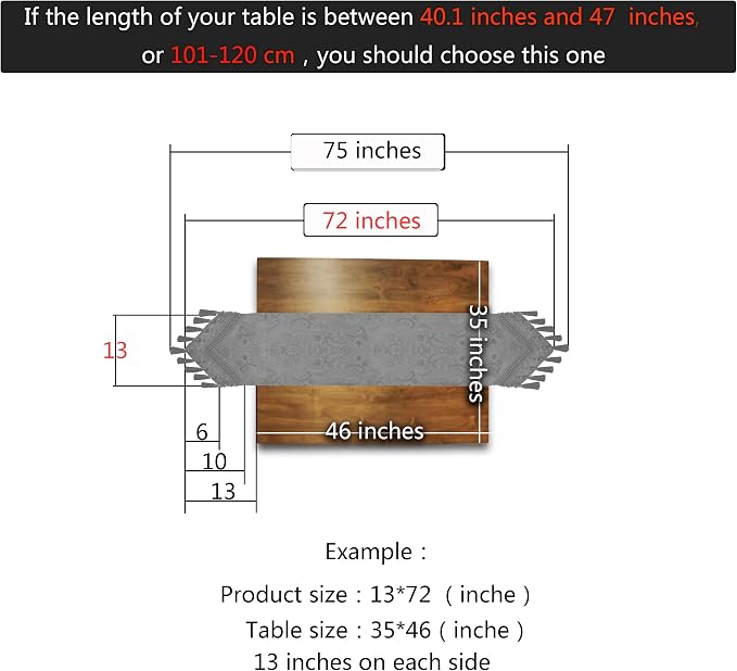 Extra Luxury Velvet Coffee Table Runner 72 Inches Long - Image 7
