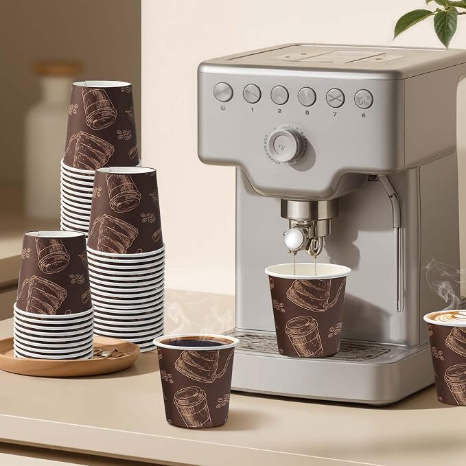 600 Pack 4 oz Small Coffee Cups, Disposable Paper Espresso Cups | Disposible - Image 3