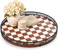 AMH 12-Inch Brown Checkerboard Lazy Susan by AMH