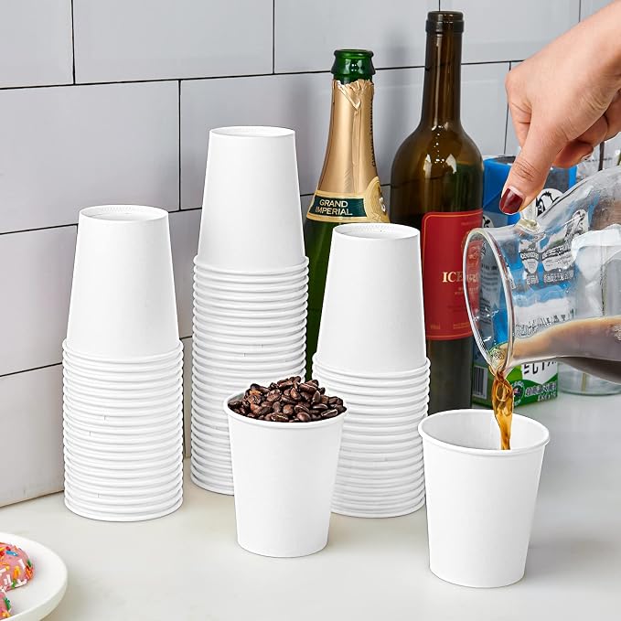Turbo Bee 10 oz Disposable Coffee Paper Cups, 270 Pack Hot Drinking Cups - Image 5