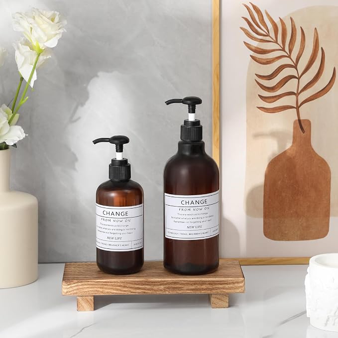Wood Bathroom Tray Farmhouse Decor Kitchen Soap Holder, 8.7"x3.6" Brown | - Image 5