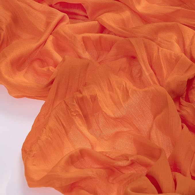 Cheesecloth Table Runner Summer Boho Wedding Birthday Party Home Decor | Orange - Image 2