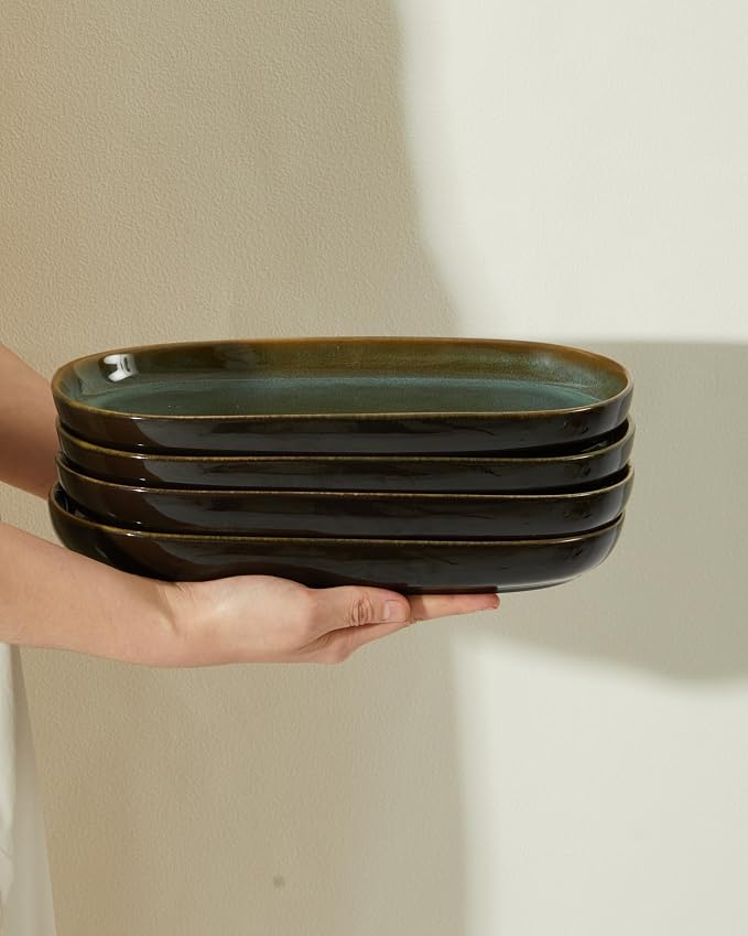 12" Deep Serving Platters, Stoneware Party Tray Set - Image 6