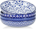 Selamica Ceramic Pasta Bowls Set of 4, 34 OZ Salad Bowls, 8.6 Inch Wide and by Selamica