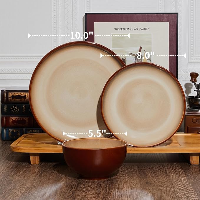 Stoneware Dinnerware Set Service - Image 7
