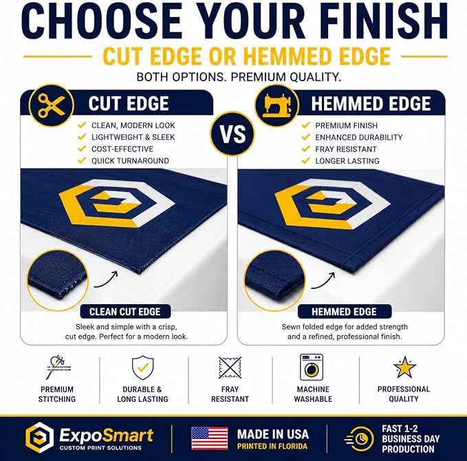 Custom Table Runner with Logo, Personalized Trade Show Table Runner, Full Color - Image 6