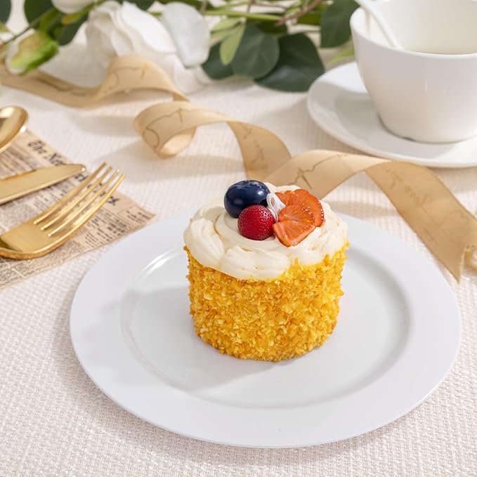 bUCLA 200PCS White Plastic Plates - Image 6