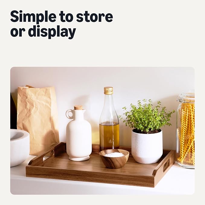 Amazon Basics Wooden Serving Tray - Image 6
