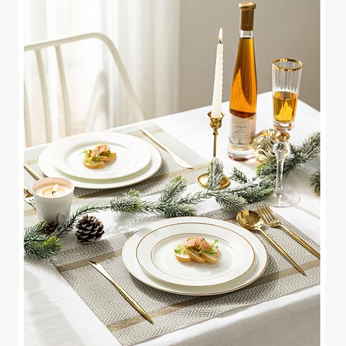 PIGCHCY Luxurious Placemats and Table Runner Set, Stylish Durable Placemats Set - Image 5