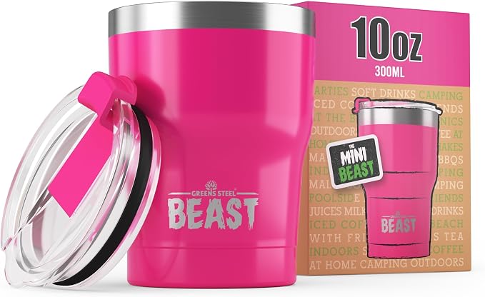 Beast 10 oz Tumbler Stainless Steel Vacuum Insulated Coffee Ice Cup Double Wall by GreensSteel