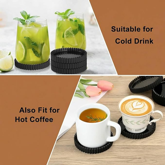 Glass Drink Coaster Set of 5- Coasters - Image 6
