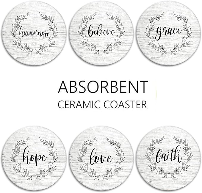Coasters for Drinks, Ceramic Stone - Image 5