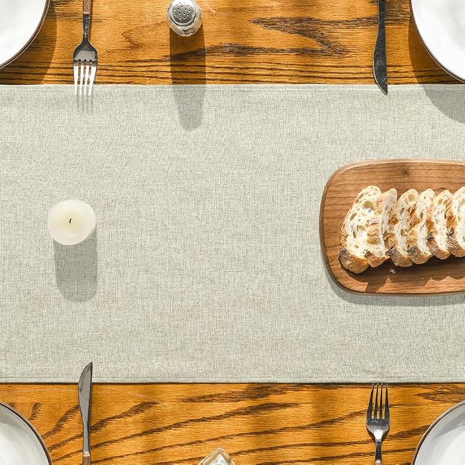 Artoid Mode Beige Table Runner, Seasonal Summer Fall Washable Kitchen Dining - Image 4