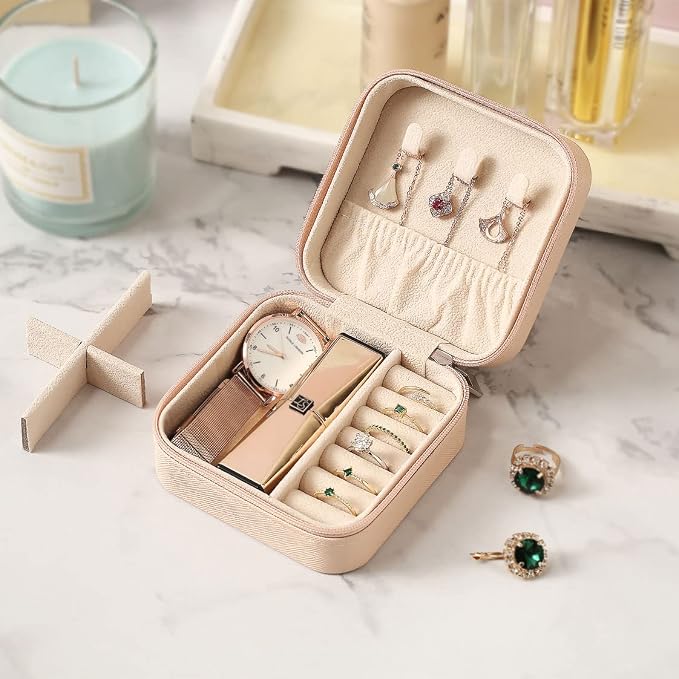 ZPROW Travel Jewelry Case, Mini Portable Jewelry Travel Boxes, Small Jewelry - Image 4